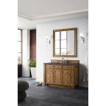 Bristol 48" Single Vanity, Saddle Brown, w/ 3 CM Charcoal Soapstone Quartz Top