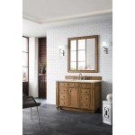 Bristol 48" Single Vanity, Saddle Brown, w/ 3 CM Ethereal Noctis Quartz Top