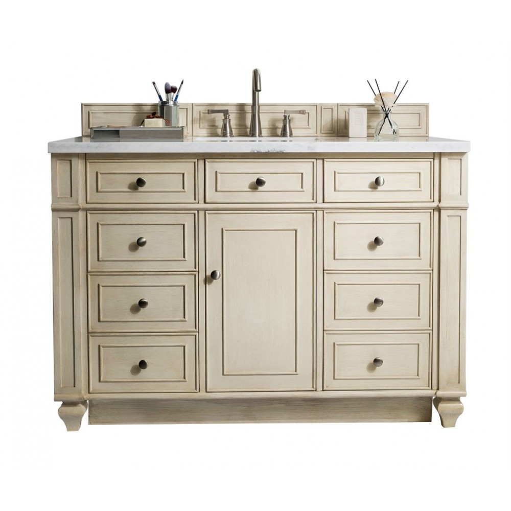 Bristol 48" Single Vanity Vintage Vanilla w/ 3 CM Arctic Fall Solid Surface Top