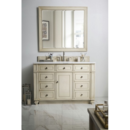 Bristol 48" Single Vanity Vintage Vanilla w/ 3 CM Arctic Fall Solid Surface Top