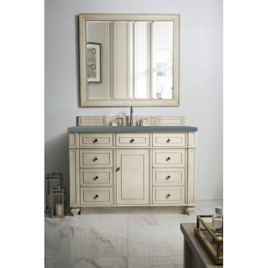 Bristol 48" Single Vanity, Vintage Vanilla, w/ 3 CM Cala Blue Quartz Top