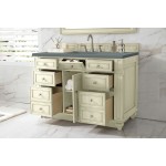 Bristol 48" Single Vanity, Vintage Vanilla, w/ 3 CM Cala Blue Quartz Top