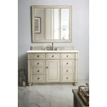 Bristol 48" Single Vanity, Vintage Vanilla, w/ 3 CM Classic White Quartz Top