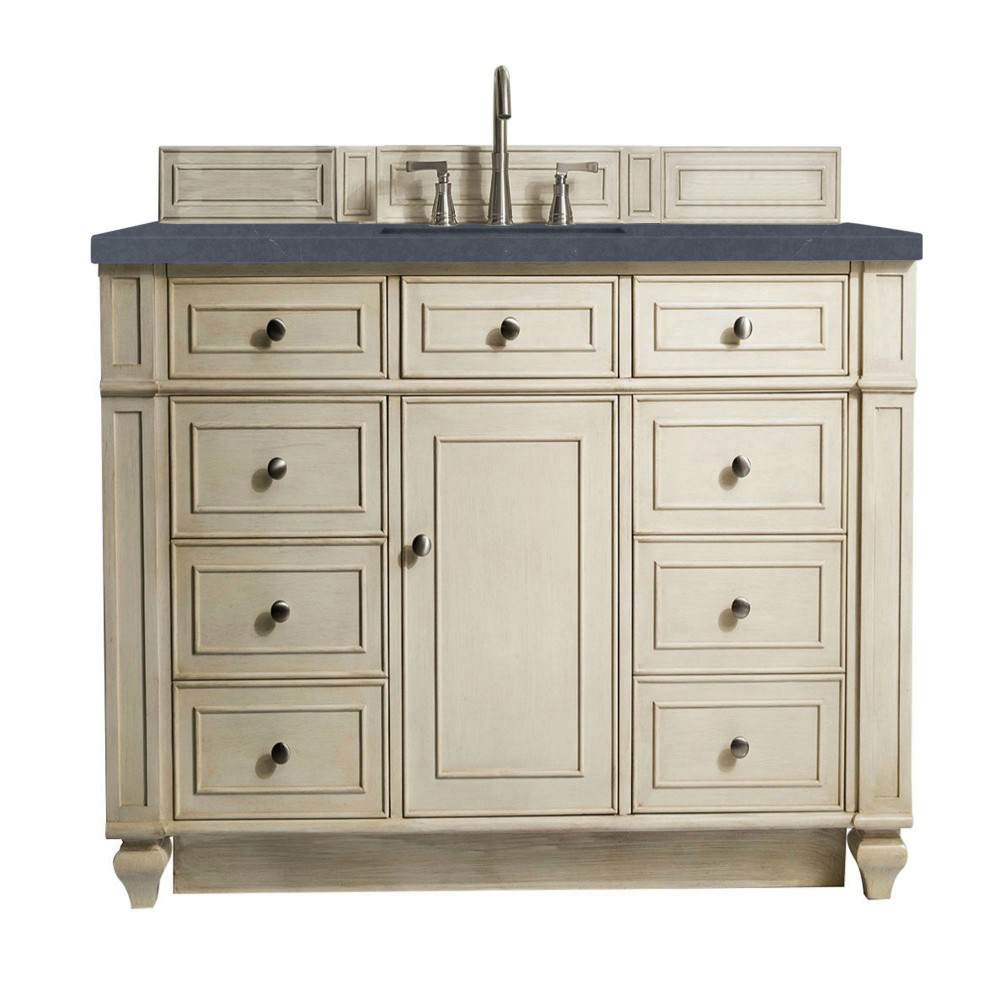 Bristol 48" Single Vanity Vintage Vanilla w/ 3 CM Charcoal Soapstone Quartz Top