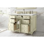 Bristol 48" Single Vanity, Vintage Vanilla, w/ 3 CM Ethereal Noctis Quartz Top