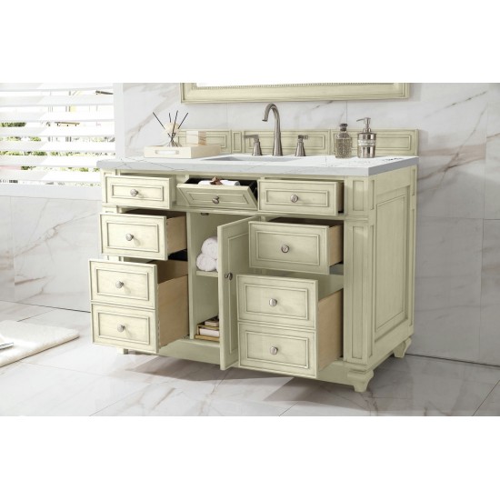 Bristol 48" Single Vanity, Vintage Vanilla, w/ 3 CM Ethereal Noctis Quartz Top