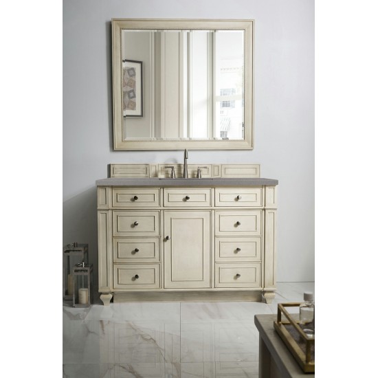 Bristol 48" Single Vanity, Vintage Vanilla, w/ 3 CM Grey Expo Quartz Top