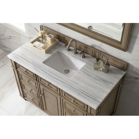 Bristol 48" Single Vanity Walnut w/3 CM Arctic Fall Solid Surface Top