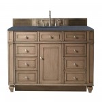 Bristol 48" Single Vanity Walnut w/3 CM Charcoal Soapstone Quartz Top