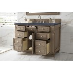 Bristol 48" Single Vanity Walnut w/3 CM Charcoal Soapstone Quartz Top