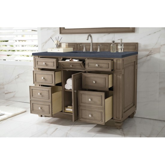 Bristol 48" Single Vanity Walnut w/3 CM Charcoal Soapstone Quartz Top