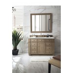 Bristol 48" Single Vanity Whitewashed Walnut w/ 3 CM Ethereal Noctis Quartz Top