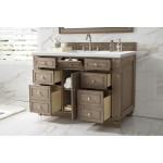 Bristol 48" Single Vanity Whitewashed Walnut w/ 3 CM Ethereal Noctis Quartz Top
