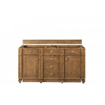 Bristol 60" Double Vanity, Saddle Brown