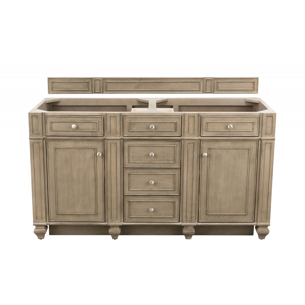 Bristol 60" Double Vanity Whitewashed Walnut Bristol 60" Double Vanity Whitewashed Walnut