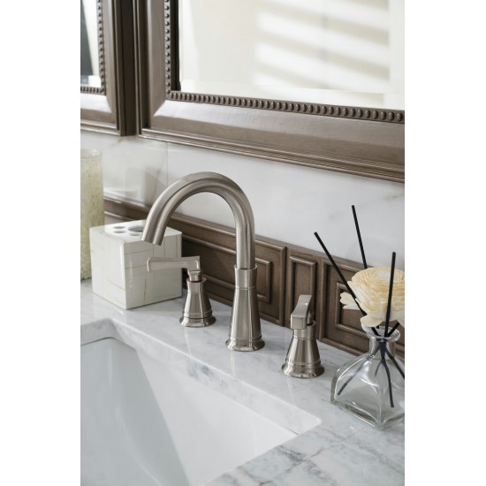 Bristol 60" Double Vanity Walnut w/3 CM Arctic Fall Solid Surface Top