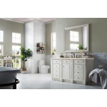 Bristol 60" Single Vanity, Bright White, w/ 3 CM Eternal Marfil Quartz Top