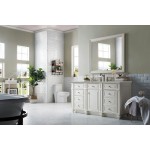 Bristol 60" Single Vanity, Bright White, w/ 3 CM Eternal Serena Quartz Top