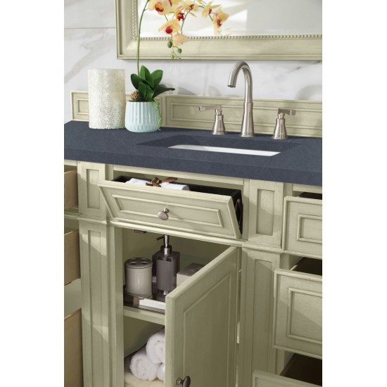 Bristol 60" Single Vanity Vintage Vanilla w/ 3 CM Charcoal Soapstone Quartz Top