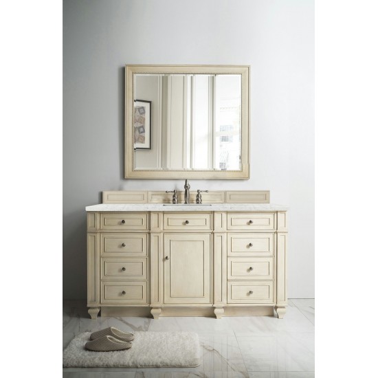 Bristol 60" Single Vanity Vintage Vanilla w/ 3 CM Jasmine Pearl Quartz Top