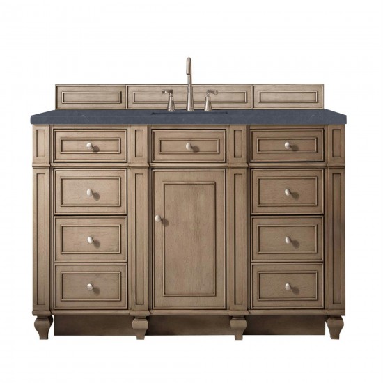 Bristol 60" Single Vanity Walnut w/3 CM Charcoal Soapstone Quartz Top