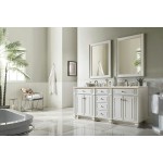 Bristol 72" Double Vanity, Bright White, w/ 3 CM Eternal Marfil Quartz Top