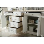 Bristol 72" Double Vanity, Bright White, w/ 3 CM Eternal Marfil Quartz Top