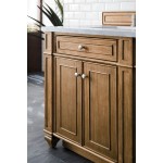 Bristol 72" Double Vanity Saddle Brown w/ 3 CM Eternal Jasmine Pearl Quartz Top