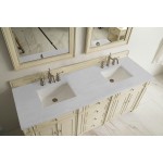 Bristol 72" Double Vanity, Vintage Vanilla, w/ 3 CM Eternal Serena Quartz Top