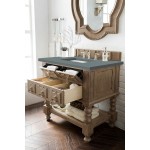 Castilian 36" Single Vanity, Empire Gray, w/ 3 CM Cala Blue Quartz Top