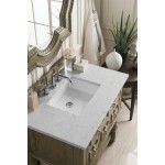 Castilian 36" Single Vanity Empire Gray w/ 3 CM Eternal Jasmine Pearl Quartz Top