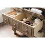 Castilian 36" Single Vanity Empire Gray w/ 3 CM Eternal Jasmine Pearl Quartz Top