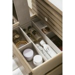 Linear 59" Double Vanity Whitewashed Walnut w/ Glossy White Composite Top