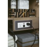 Linear 72" Double Vanity Whitewashed Walnut w/ Glossy White Composite Top