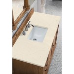 Savannah 48" Single Vanity Cabinet, Driftwood, w/ 3 CM Eternal Marfil Quartz Top