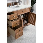 Savannah 48" Single Vanity, Driftwood, w/ 3 CM Ethereal Noctis Quartz Top