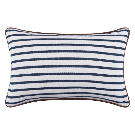 Surya Charlize Pillow Shell With Down Insert 14"H X 22"W Navy