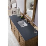 Savannah 60" Single Vanity, Driftwood, w/ 3 CM Charcoal Soapstone Quartz Top