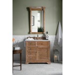 Savannah 36" Driftwood Single Vanity w/ 3 CM Carrara Marble Top