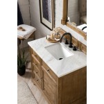 Savannah 36" Driftwood Single Vanity w/ 3 CM Carrara Marble Top