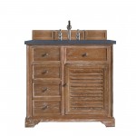 Savannah 36" Single Vanity, Driftwood, w/ 3 CM Charcoal Soapstone Quartz Top