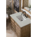 Savannah 36" Single Vanity Cabinet, Driftwood, w/ 3 CM Eternal Serena Quartz Top