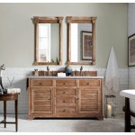 Savannah 60" Driftwood Double Vanity w/ 3 CM Carrara Marble Top