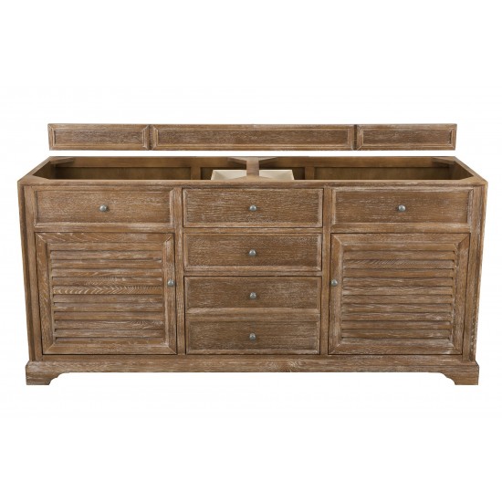 Savannah 72" Double Vanity Cabinet, Driftwood