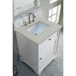 Savannah 26" Single Vanity, Bright White, w/ 3 CM Eternal Serena Quartz Top