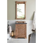 Savannah 26" Single Vanity, Driftwood, w/ 3 CM Charcoal Soapstone Quartz Top