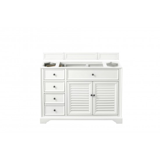 Savannah 48" Single Vanity Cabinet, Bright White