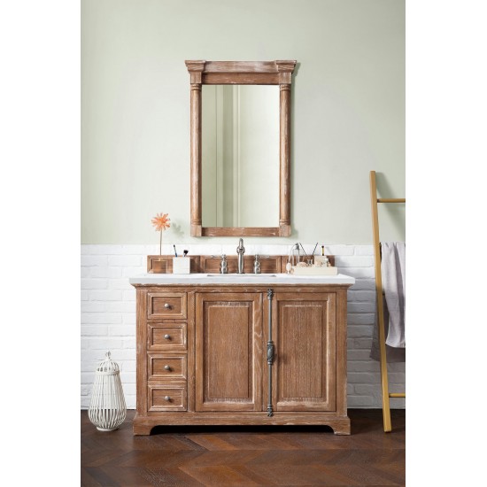 Providence 48" Driftwood Single Vanity w/ 3 CM Arctic Fall Solid Surface Top