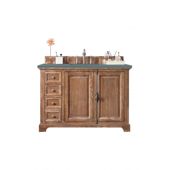 Providence 48" Single Vanity Cabinet, Driftwood, w/ 3 CM Cala Blue Quartz Top