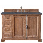 Providence 48" Single Vanity, Driftwood, w/ 3 CM Charcoal Soapstone Quartz Top